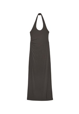 Stradivarius, HALTER NECK MIDI DRESS - Freizeitkleid - dark brown