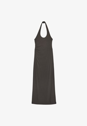 Stradivarius, HALTER NECK MIDI DRESS - Freizeitkleid - dark brown