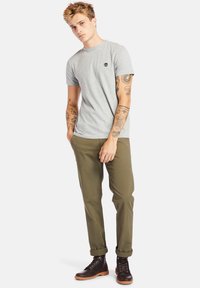 Timberland - SHORT SLEEVE  - Basic T-shirt - medium grey heather Thumbnail Image 1