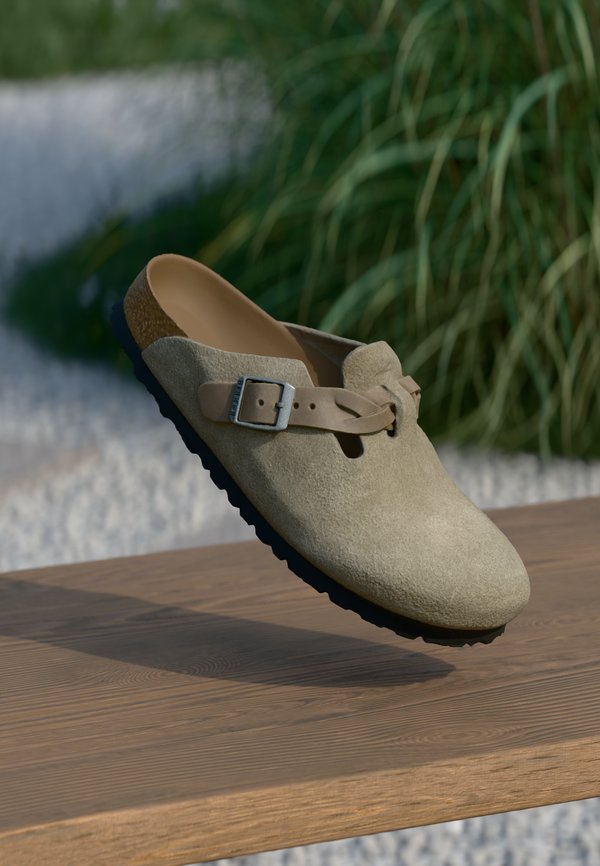 BOSTON LEVE BRAIDED NARROW - Slippers - taupe