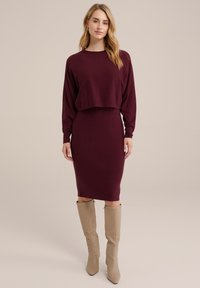 WE Fashion Abito in maglia - red