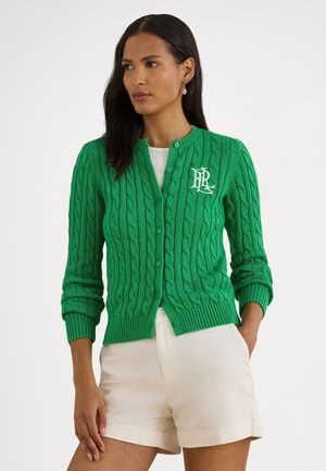 CABLE KNIT COTTON CARDIGAN - Cardigan - stem