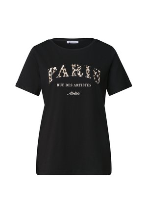Street One, T-SHIRT MIT WORDING ARTWORK - Triko s potiskem - black