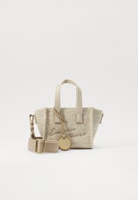 SHOPPING BAG MONOGRAM STITCHING - Borsa a mano - natural/off white