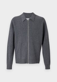 Samsøe Samsøe SAISAKS ZIP CARDIGAN - Cardigan - dark grey
