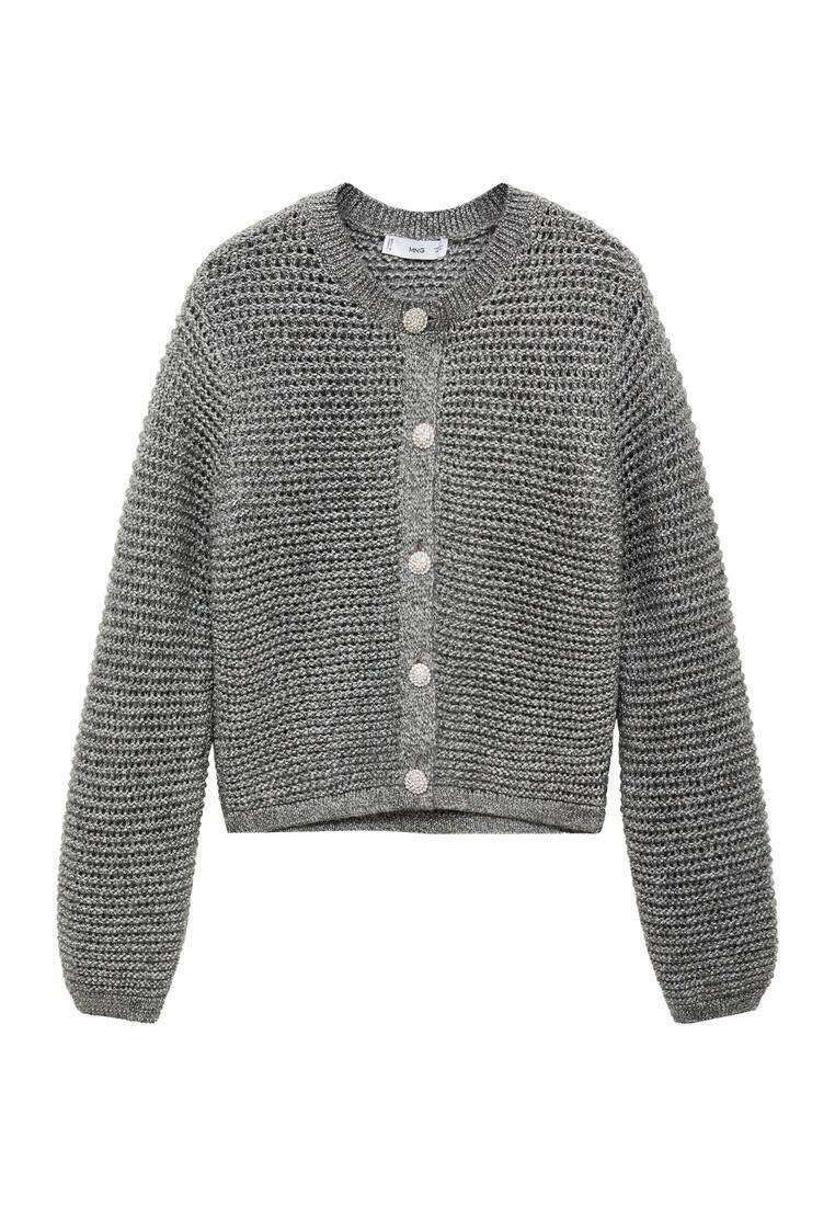 Mango Vest zilverkleurig