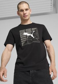 Puma GRAPHICS - Marškinėliai su spaudiniu - black