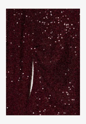 PULL&BEAR SEQUIN ASYMMETRIC - Blúz - dark red
