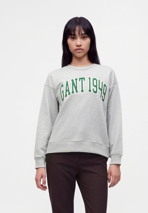 GANT, GRAPHIC C-NECK SWEAT - Sweatshirt - light grey melange