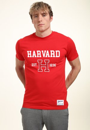 Henry Tiger PARK FIELDS HARVARD UNIVERSITY EST 1636 - Print T-shirt - red