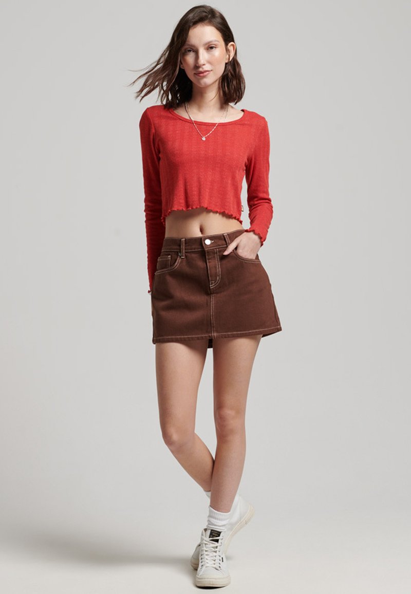 Superdry & Co A-lijn rok bruin