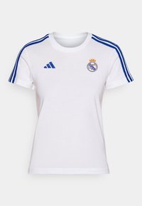 REAL MADRID WOMEN THREE STRIPES TEE - Klubu apģērbs - white