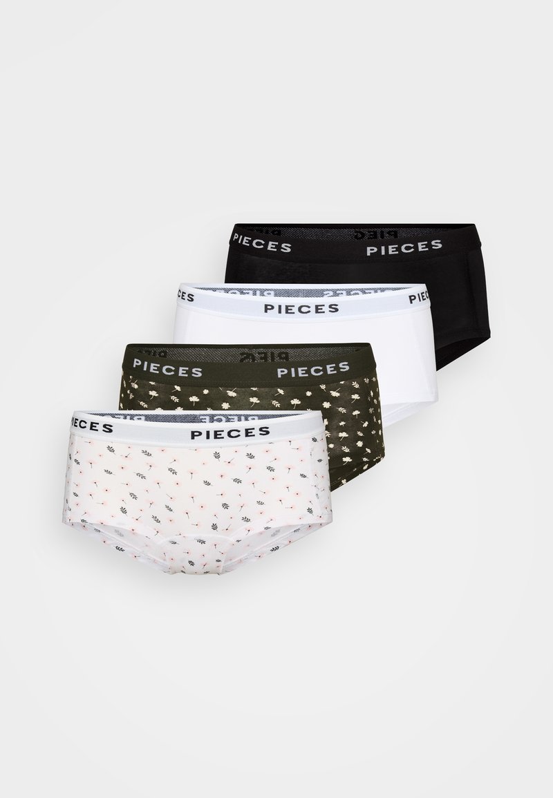 Pieces PCLOGO LADY 4 PACK - Shorty - forest night/black/bright white ...