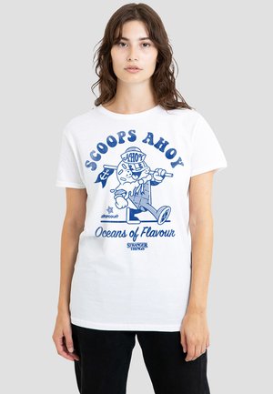 STRANGER THINGS  - Print T-shirt - white