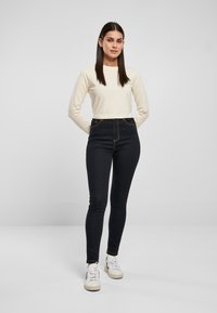 Urban Classics HIGH WAIST  - Uske traperice - darkblue raw