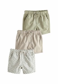 Next - 3 PACK - REGULAR FIT - Shorts - sage stone neutral check Thumbnail-Bild 1