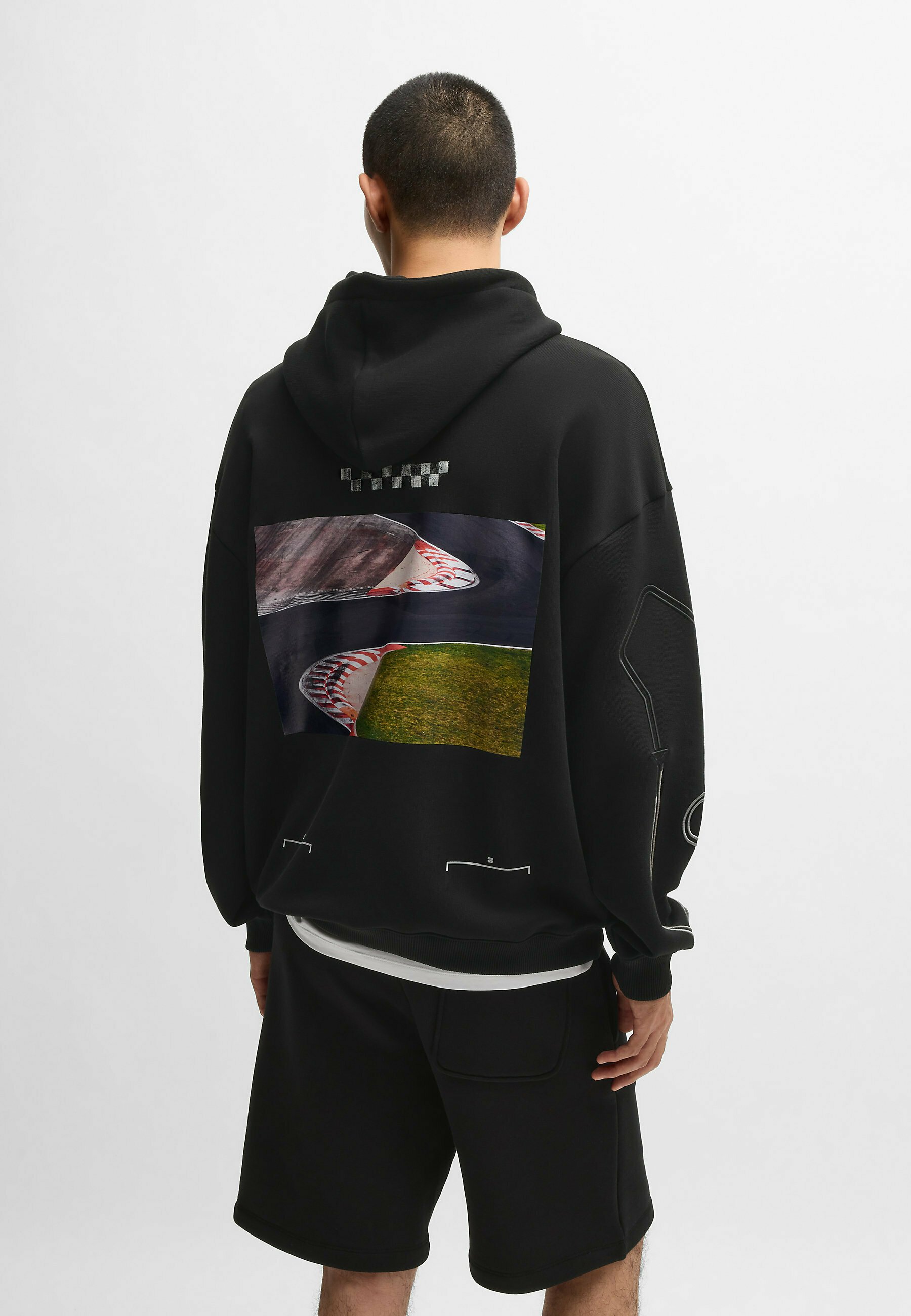 HUGO DOAD - Hoodie - black one/black - Zalando