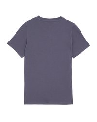 Short-sleeve t-shirt in solid dark gray cotton, featuring a crew neckline and a smooth texture with clean, stitched edges.