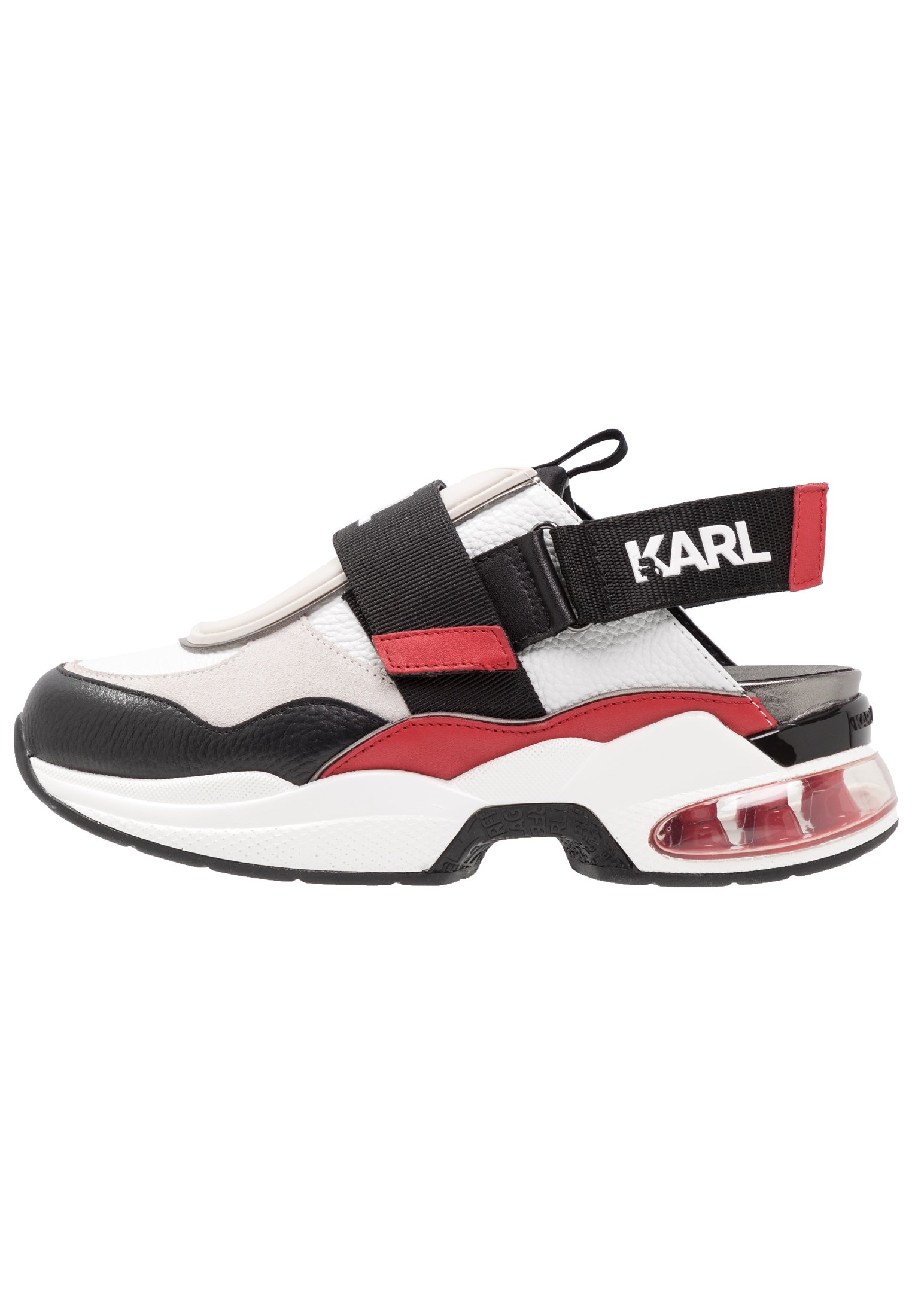 KARL LAGERFELD SHUTTLE SLINGBACK Joggesko whitesvart KARL LAGERFELD SHUTTLE SLINGBACK Joggesko whitesvart