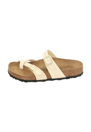 Pantolette flach - beige