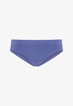 Paarse, naadloze bikini-slip met een zachte, rekbare stof. Heeft een soepele tailleband en een strakke, minimalistische uitstraling.