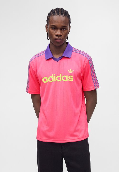 adidas Polo shirt - lucid pink/purple rush/signal green — photo 4