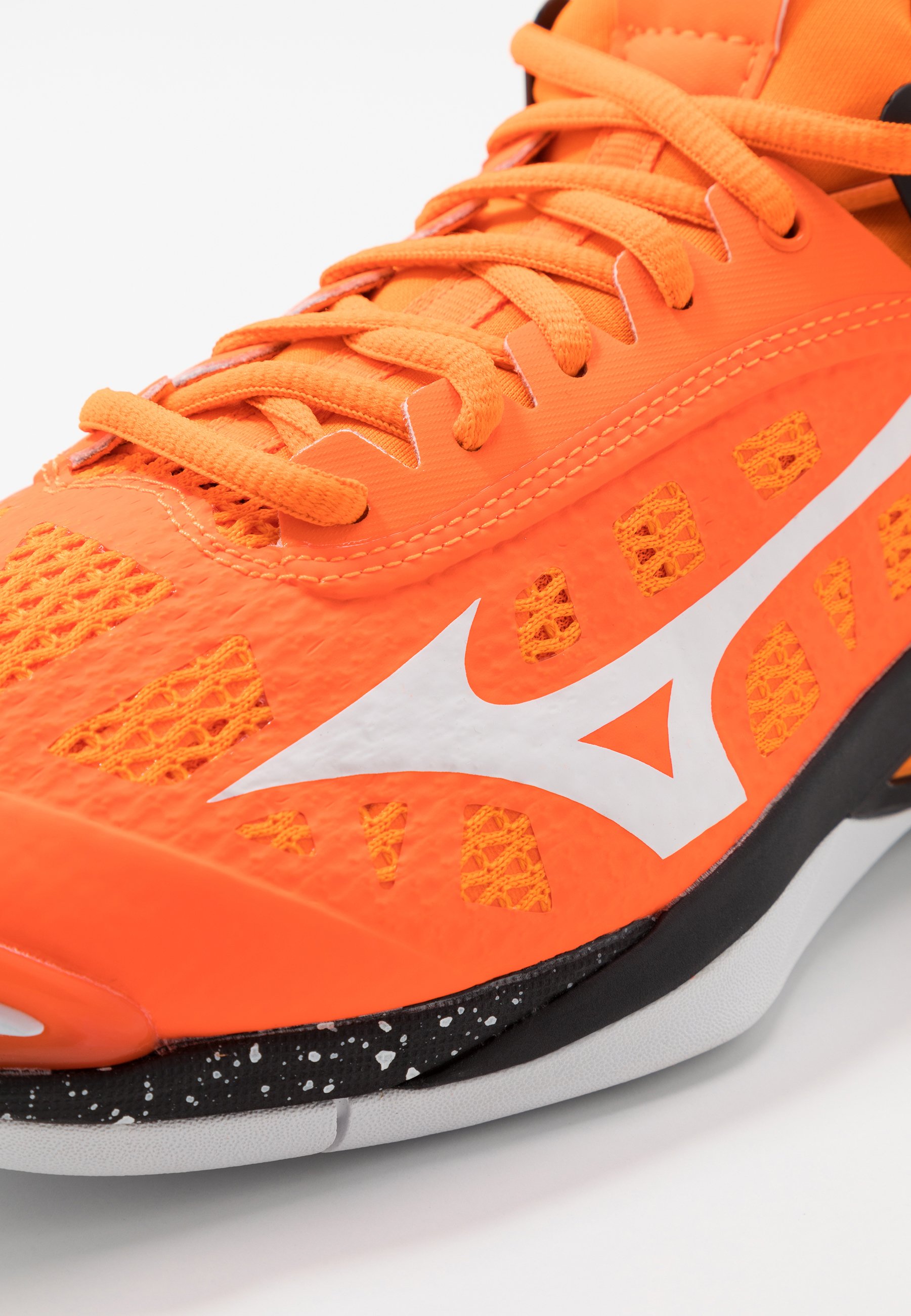 mizuno volleyball shoes orange and black