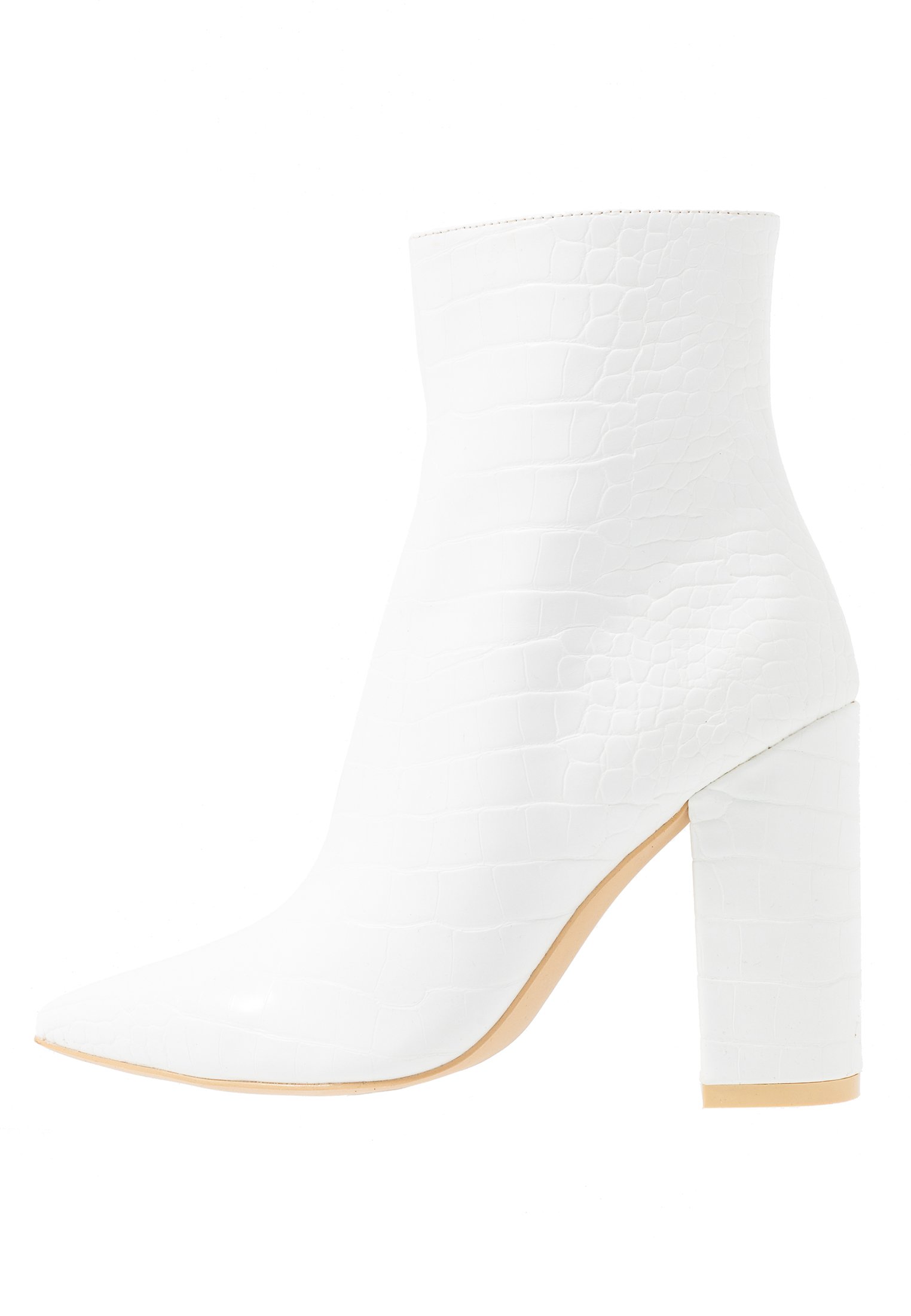 SLIM BLOCK BOOT Klassiska stövletter white SLIM BLOCK BOOT Klassiska stövletter white