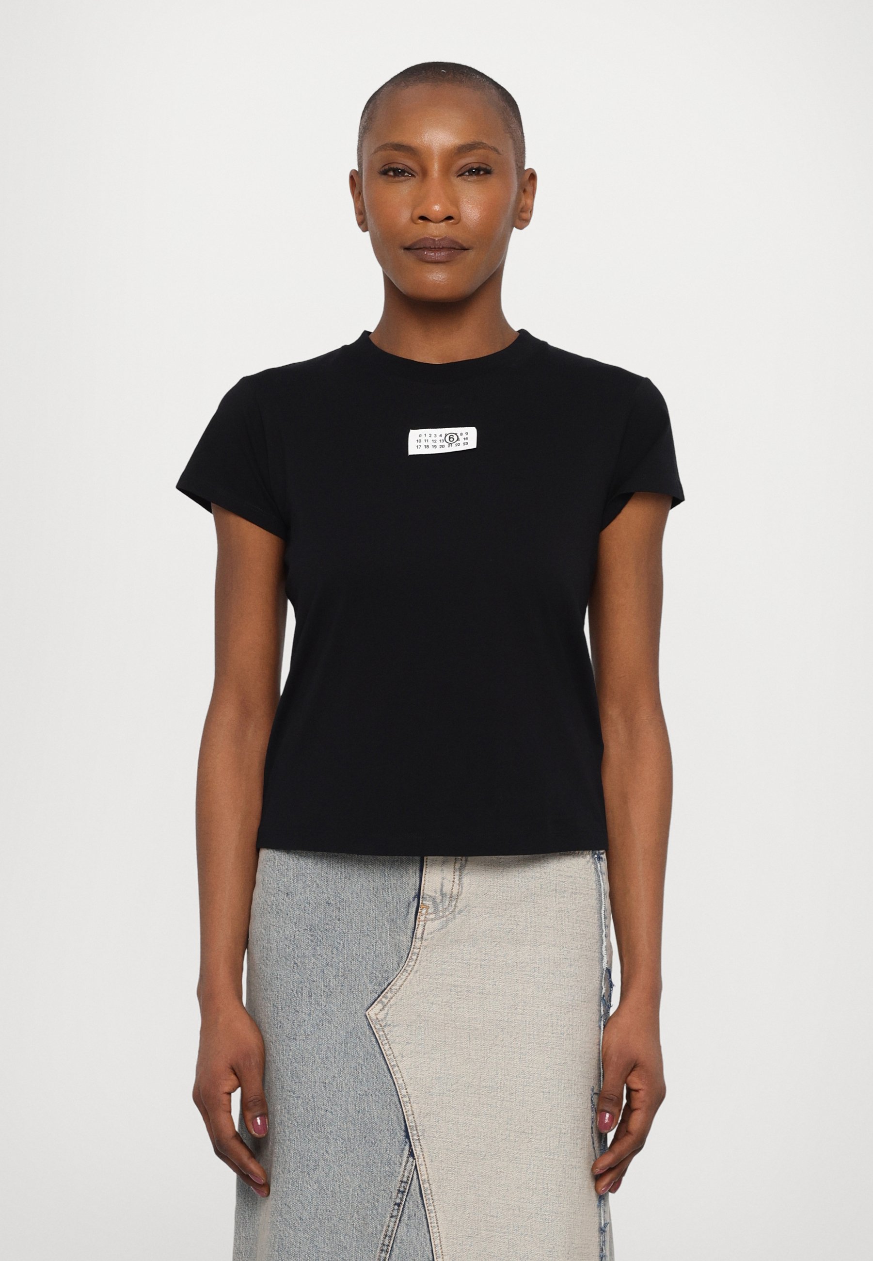 MM6 Maison Margiela Basic T-shirt - black - Zalando.co.uk