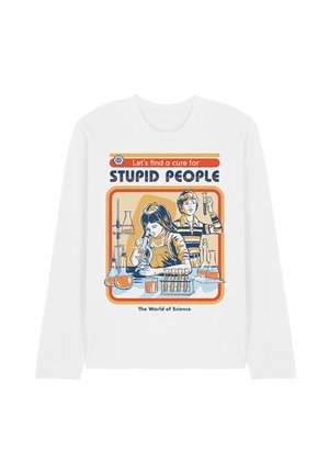 Cotton Soul, STEVEN RHODES A CURE FOR STUPID PEOPLE - Long sleeved top - white