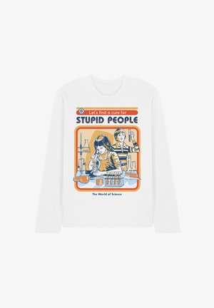 Cotton Soul, STEVEN RHODES A CURE FOR STUPID PEOPLE - Long sleeved top - white