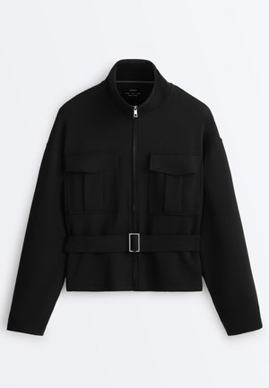 OYSHO SOFT-TOUCH BELTED WITH  - Nyári dzseki - black