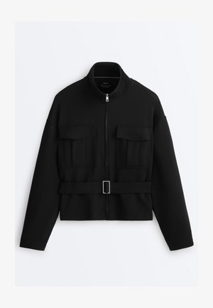 OYSHO SOFT-TOUCH BELTED WITH - Jachetă de vară - black