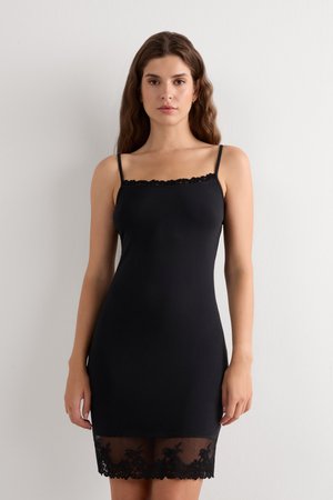 Intimissimi PRETTY FLOWERS - Chemise de nuit / Nuisette - black