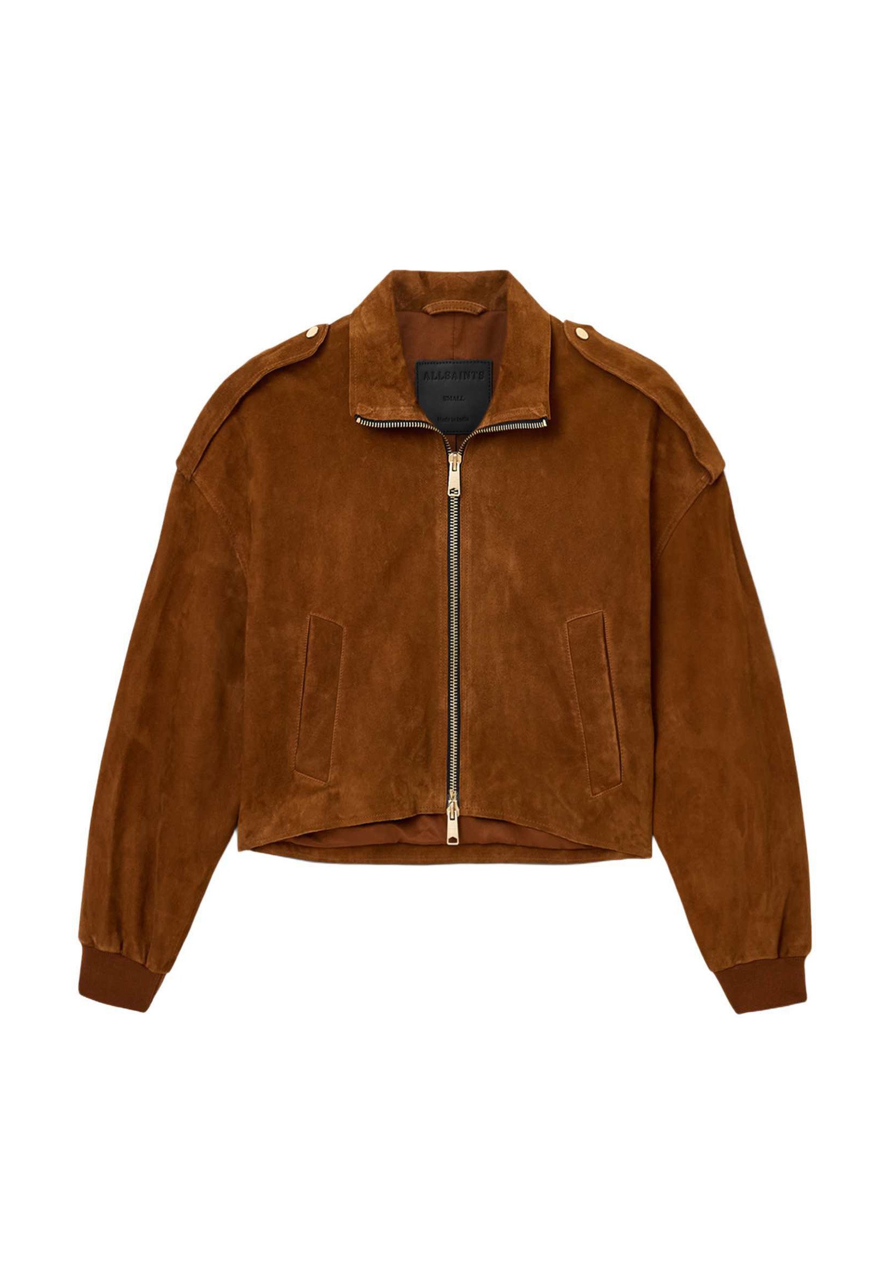 AllSaints LOWDEN - Leather jacket - cognac brown/cognac - Zalando.ie
