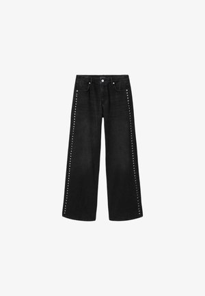 AllSaints, SWAY STUD JEAN - Wide leg - washed black