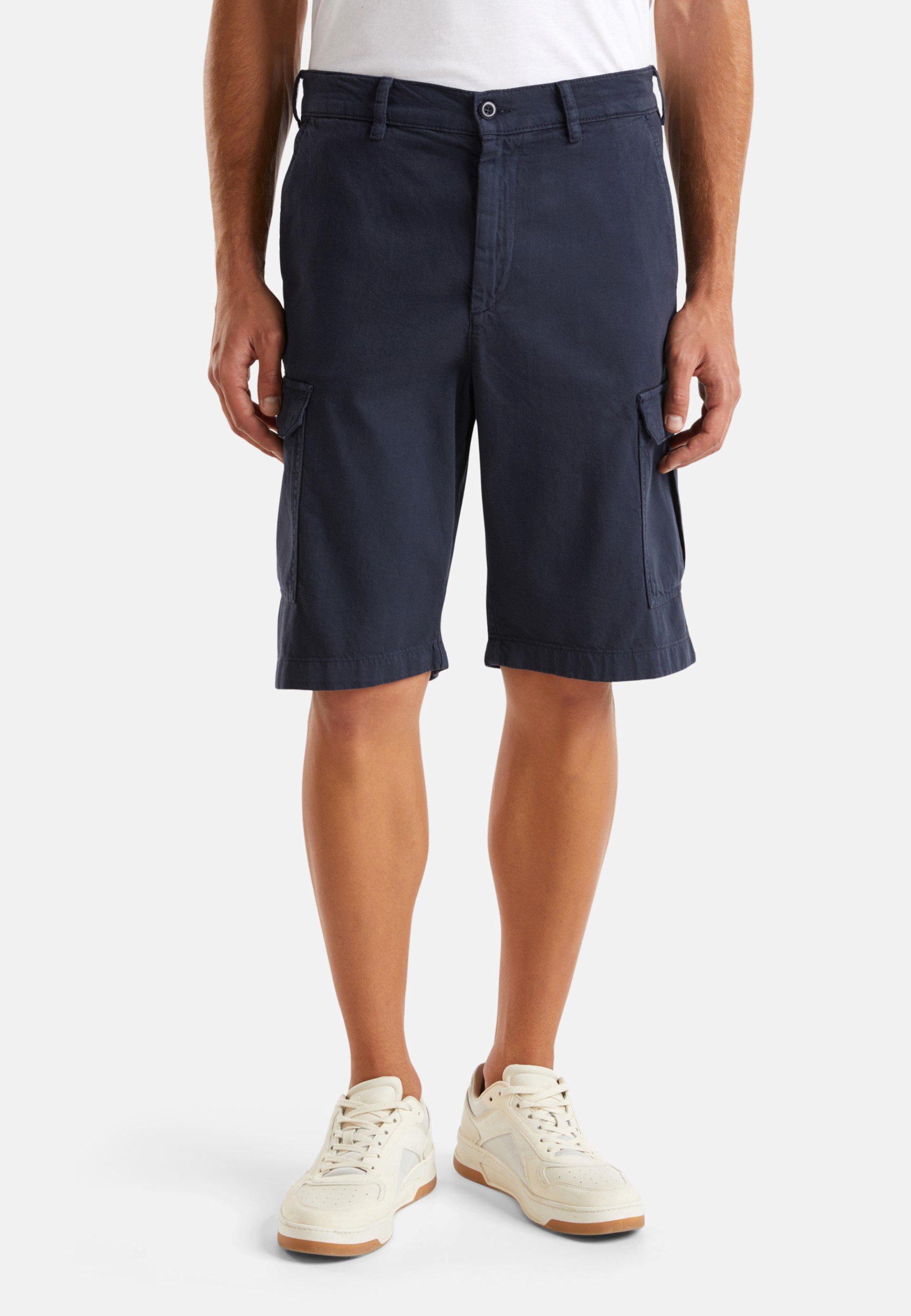 Pantaloncini United Colors Of Benetton Uomo - Cotone E Lino, Fit Straight, Cavallo Basso