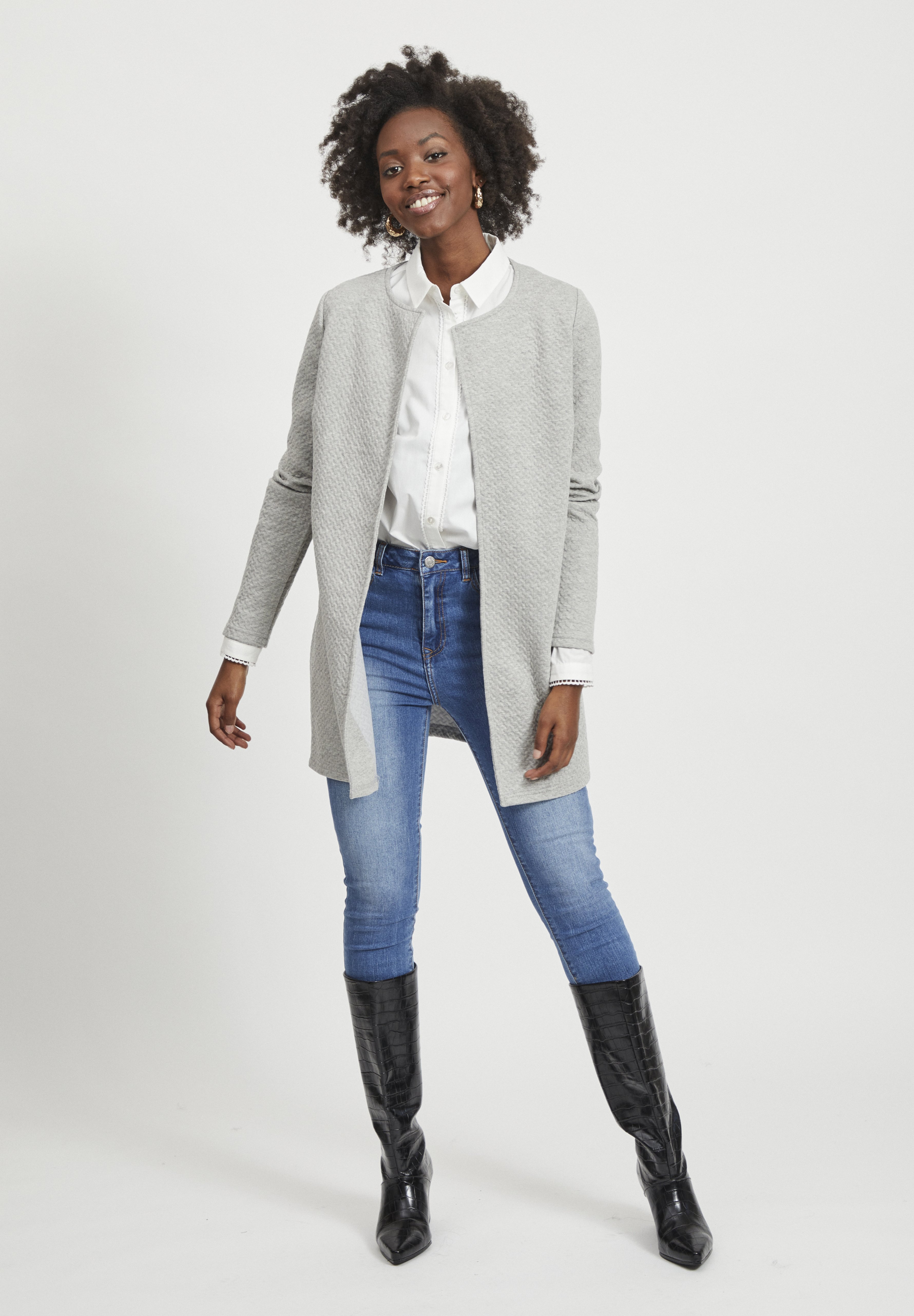 soft pink denim jacket