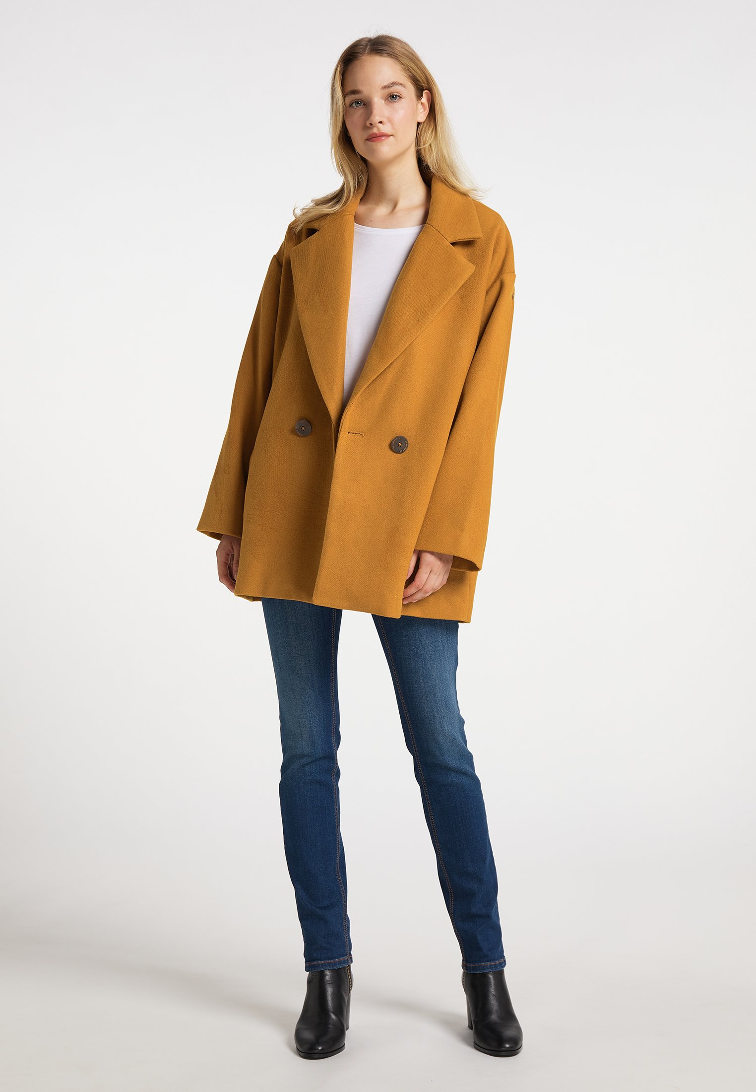 rust long coat