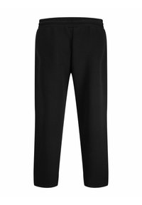 Schwarze Sweatpants aus einem Baumwollmix mit elastischem Bund, geraden Beinen und ohne sichtbare Beschläge oder Muster.