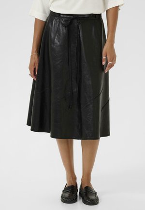VERA - Leren rok - black deep