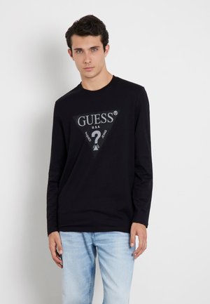Guess LOGO DREIECK - Maglietta a manica lunga - schwarz
