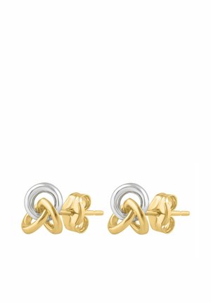 TWO TONE KNOT - Kõrvarõngad - yellow gold-coloured-white gold-coloured