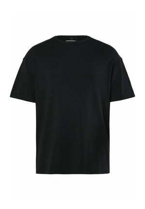 STHUGE, T-SHIRT, SHORT SLEEVE, OVERSIZED, RIBBED JERSEY, UP TO 8XL - T-shirt basic - black