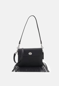 COACH GLOVETANNED FRINGE BAG - Sac bandoulière - black