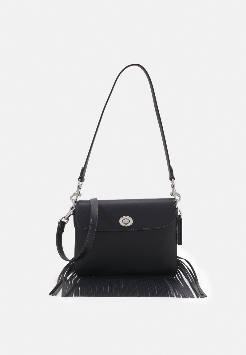 COACH GLOVETANNED FRINGE BAG - Sac bandoulière - black