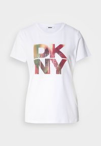 PRINTED STACK LOGO - Apdrukāts T-krekls - white