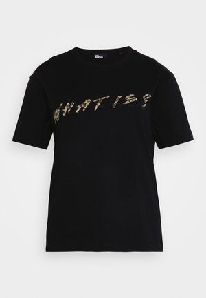 The Kooples MANCHES COURTES WHAT IS - Camiseta estampada - black