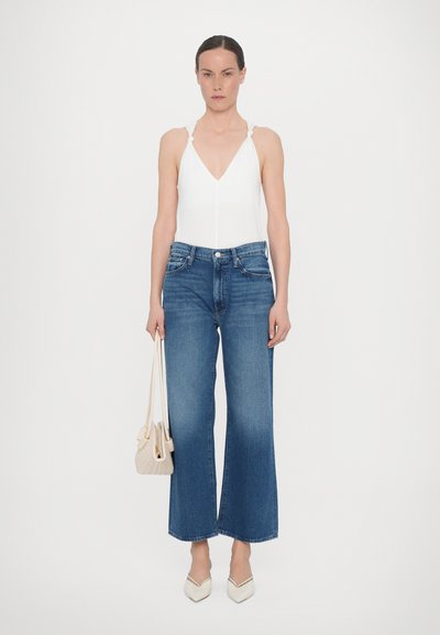 Mother THE DODGER ANKLE - Široke kavbojke - dark blue denim
