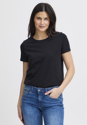 FRZASHOULDER TEE 1 - Lihtne T-särk - black